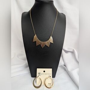 NEW Nordstrom's New Directions Gold Necklace & Earring Set Gift Bundle 🎁